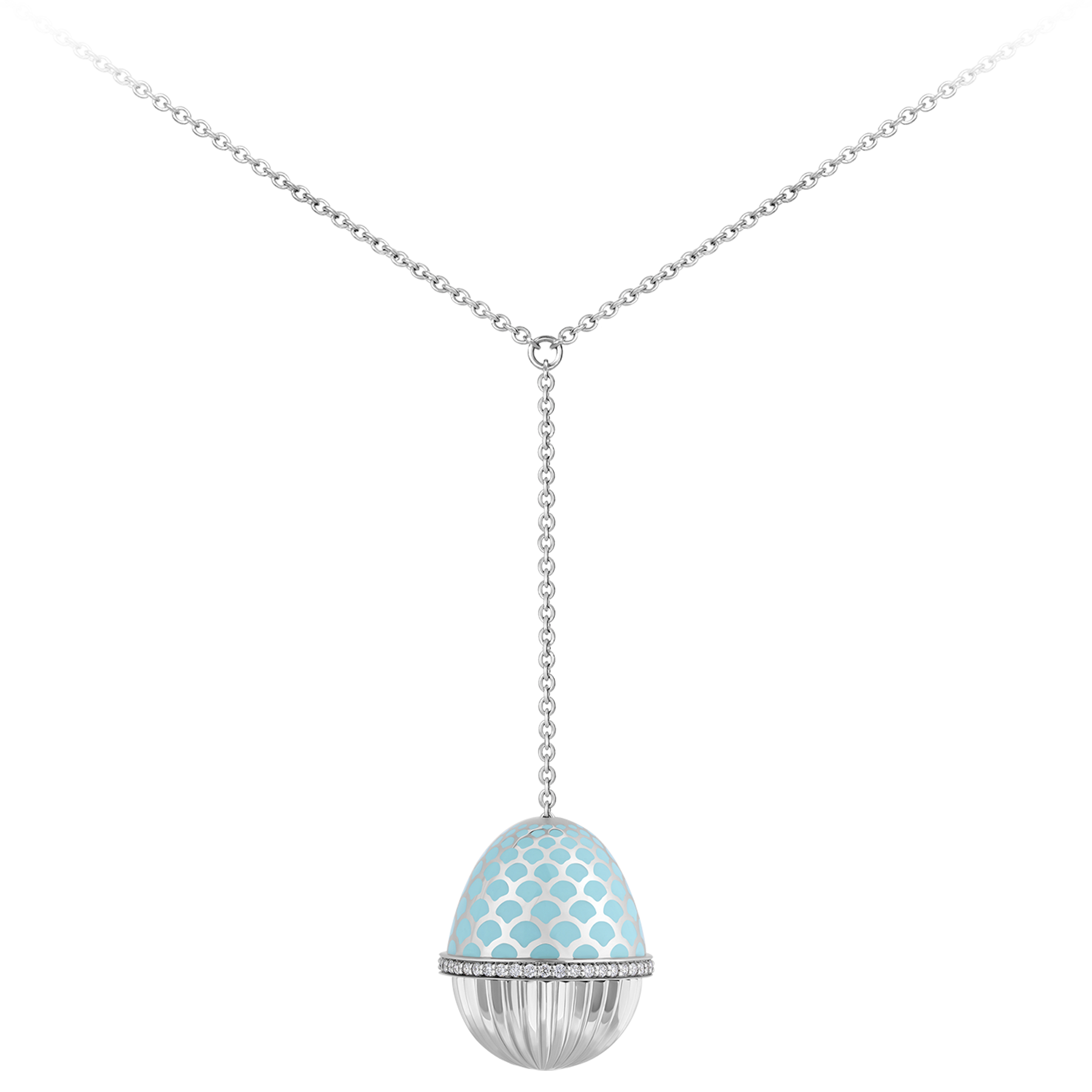 Колье с бриллиантами, белое золото, н.керамика