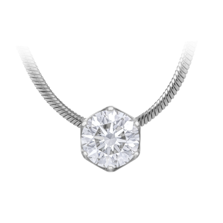 Колье с бриллиантами, белое золото 1