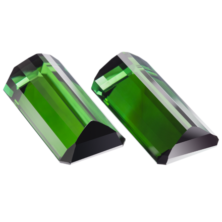 Сет из верделитов "Октагон" 9,35ct и 8,46ct 2