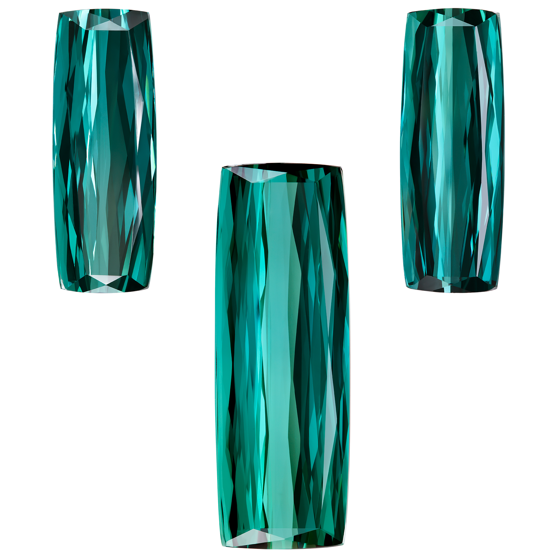 Сет из трёх индиголитов, 17.05ct, 16.15ct и 29.65ct