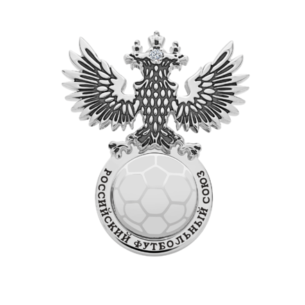 Нагрудный знак с бриллиантом, белое золото 1