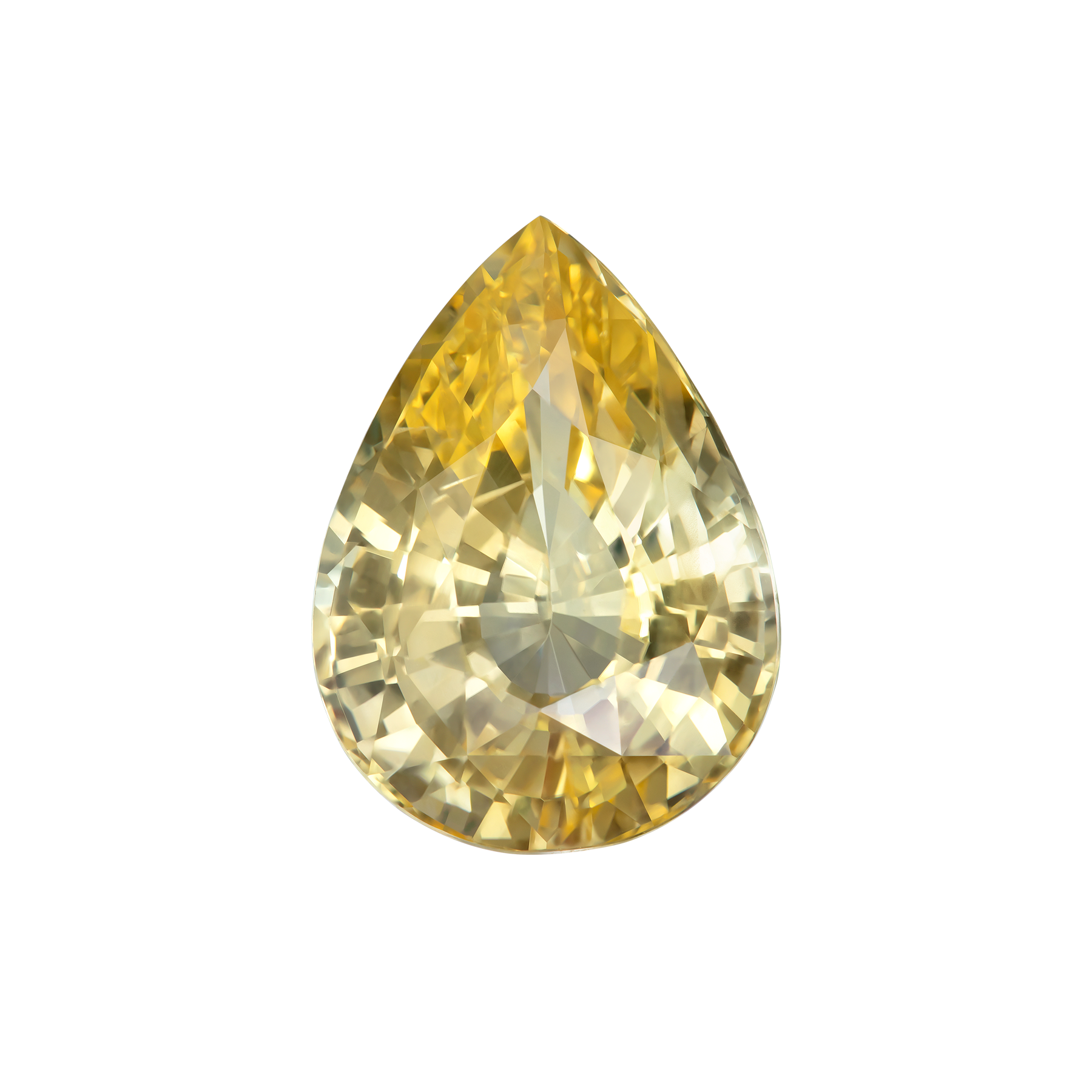 Жёлтый сапфир, SRI LANKA, UNHEATED, Груша, 7,57ct