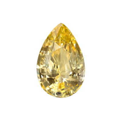 Жёлтый сапфир, SRI LANKA, UNHEATED, Груша, 7,73ct 1