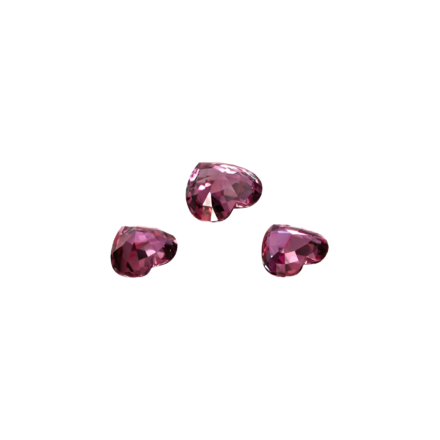 Сет из трёх александритов, 0,46ct; 0,38/ 0,34ct, Сердце 4