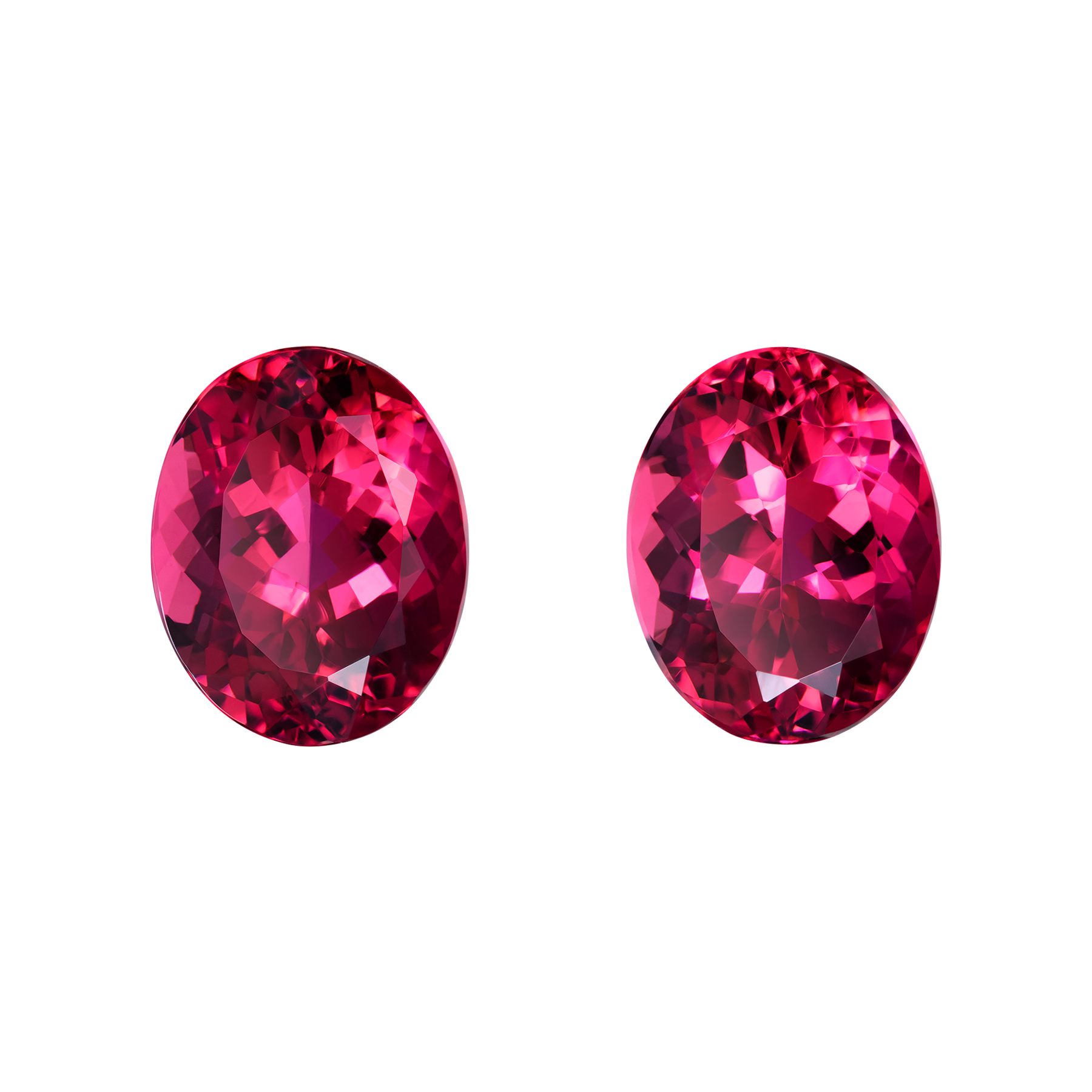 Сет из двух рубеллитов,овал 4,32ct и 4,14ct