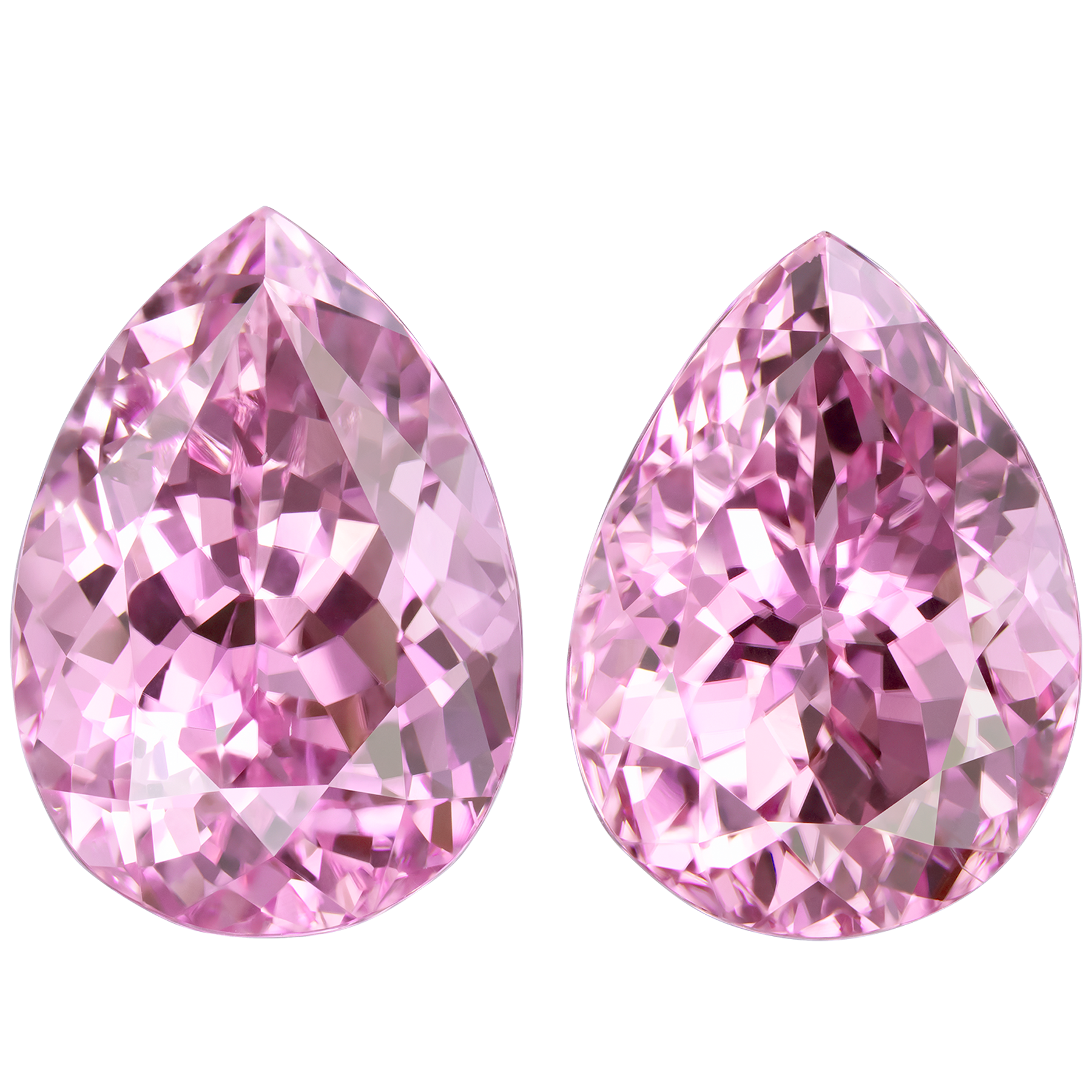 Сет из двух кунцитов, Груша, 33,28ct