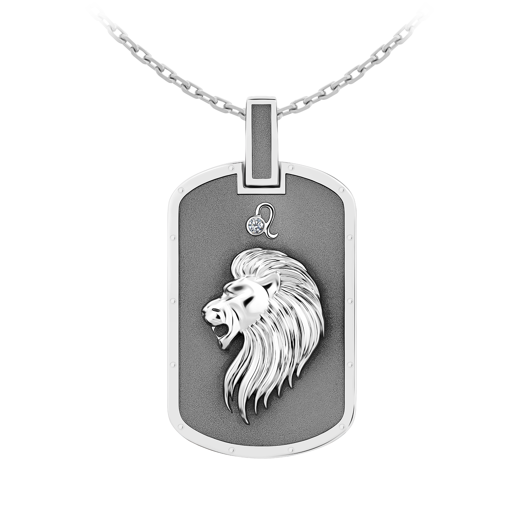 Подвес с бриллиантом, белое золото, н.керамика