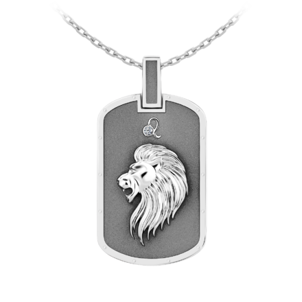 Подвес с бриллиантом, белое золото, н.керамика 1