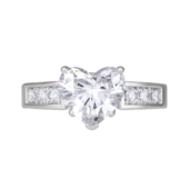 Кольцо с бриллиантами, белое золото