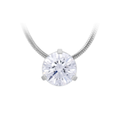 Подвес с бриллиантом, белое золото