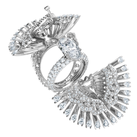 Кольцо с бриллиантами, белое золото 3