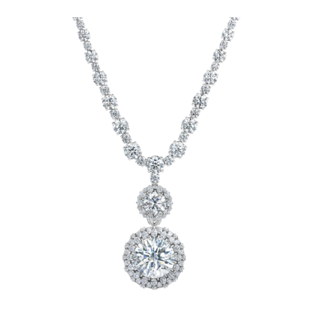 Колье с бриллиантами, белое золото 1