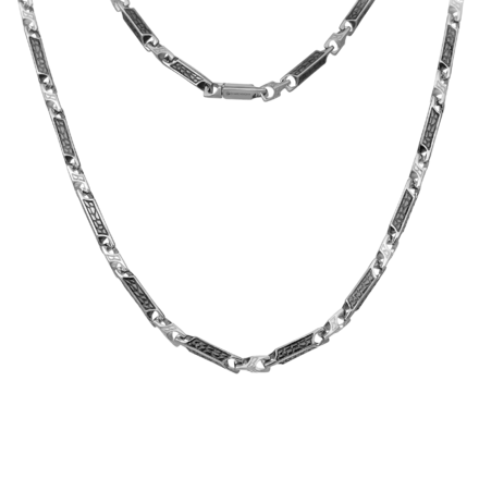 Цепь с бриллиантом, белое золото 1