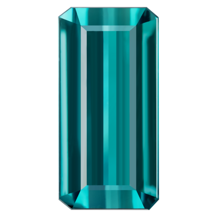 Турмалин Индиголит, Октагон, 11,01ct 1