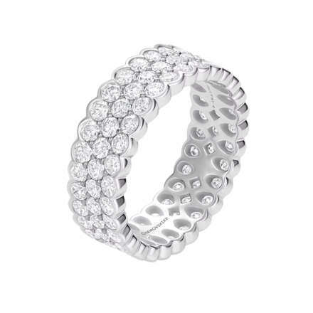 Кольцо с бриллиантами, белое золото 1