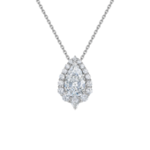 Подвес с бриллиантами, белое золото