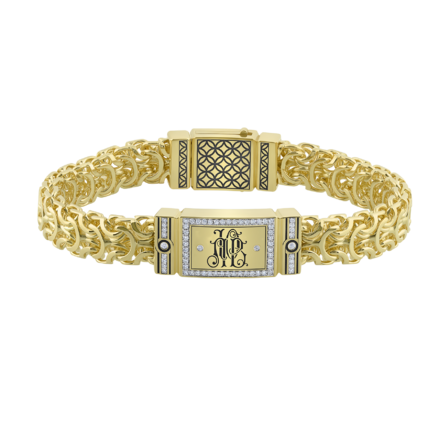 Браслет с бриллиантами, жёлтое золото 1