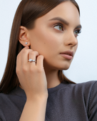 Кольцо с бриллиантом, белое золото