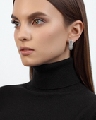 Серьги с бриллиантами, белое золото