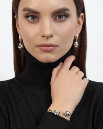 Серьги с бриллиантами, желтое золото, н.керамика 4