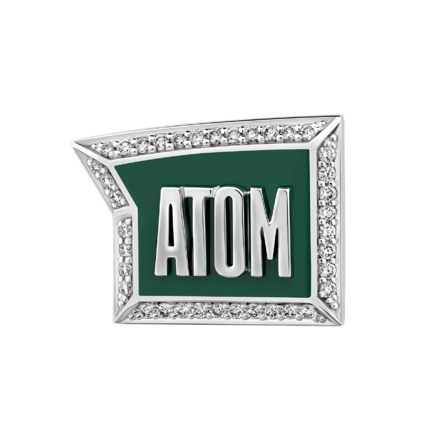 Нагрудный знак атом с бриллиантами 1