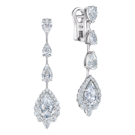 Серьги с бриллиантами, белое золото 1