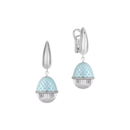 Серьги с бриллиантами, белое золото, н.керамика 2