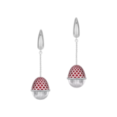 Серьги с бриллиантами, белое золото, н.керамика