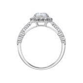 Кольцо с бриллиантами, белое золото