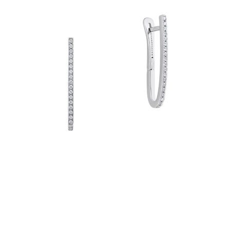 Серьги с тсаворитами и бриллиантами, белое золото 2