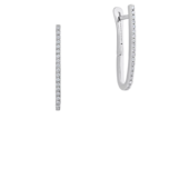 Серьги с изумрудами и бриллиантами, белое золото