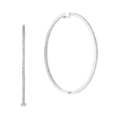 Серьги с бриллиантами, белое золото