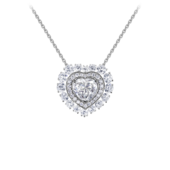 Колье с бриллиантами, белое золото