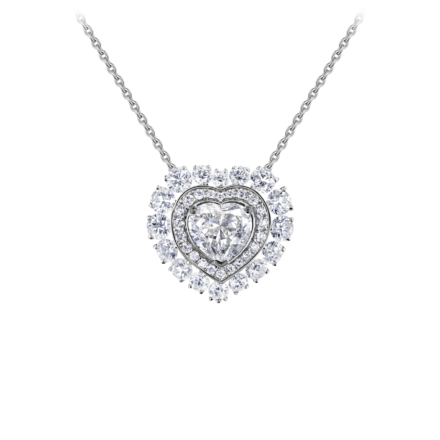 Колье с бриллиантами, белое золото 1