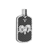 Подвес с бриллиантом, белое золото нанокерамика