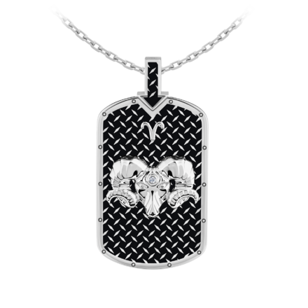 Подвес с бриллиантом, белое золото нанокерамика 1