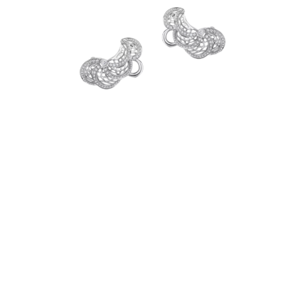 Серьги с опалами, бриллиантами и сапфирами, белое золото 4