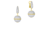 Серьги с бриллиантами, жёлтое золото