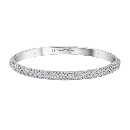 Браслет с бриллиантами, белое золото 1