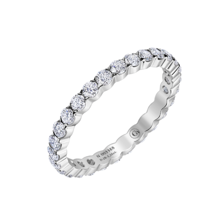 Кольцо с бриллиантами, белое золото 1