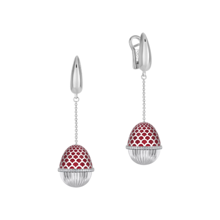 Серьги с бриллиантами, белое золото, н.керамика 1