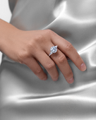 Кольцо с бриллиантами, белое золото