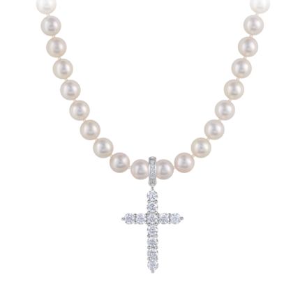 Подвес с бриллиантами, белое золото 2