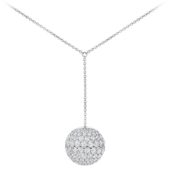 Колье с бриллиантами, белое золото