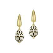 Серьги с бриллиантами, желтое золото, н.керамика