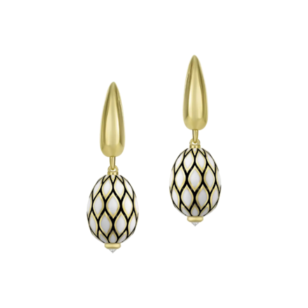 Серьги с бриллиантами, желтое золото, н.керамика 2