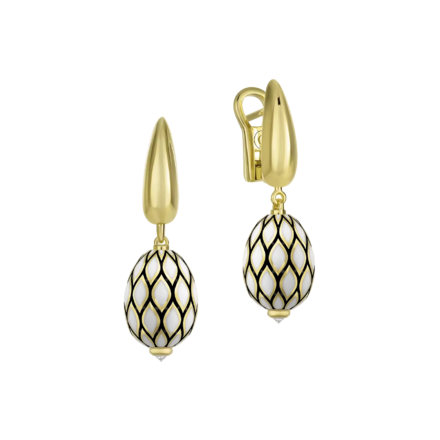 Серьги с бриллиантами, желтое золото, н.керамика 1