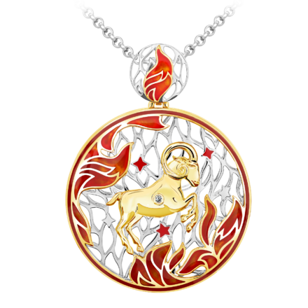 Подвес с бриллиантом, белое золото, н.керамика 1