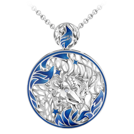 Подвес с бриллиантом, белое золото, н.керамика 1