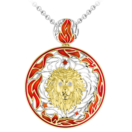 Подвес с бриллиантами, белое и жёлтое золото, н.керамика 1